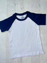 Load image into Gallery viewer, SALE Navy Short Sleeve Raglan 2T
