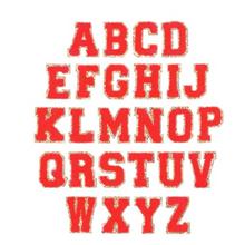 Load image into Gallery viewer, Gold Glitter Varsity Letters