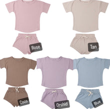 Load image into Gallery viewer, Summer Waffle Toddler Top & Bottom Set