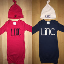 Load image into Gallery viewer, Baby Gown & Hat Set