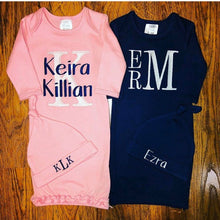 Load image into Gallery viewer, Baby Gown & Hat Set