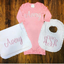 Load image into Gallery viewer, Baby Girl Gown Set