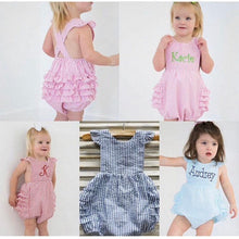 Load image into Gallery viewer, Seersucker Sunsuit