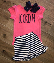 Load image into Gallery viewer, Girls Ruffle Knit Summer Set