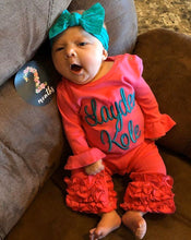 Load image into Gallery viewer, Girls Ruffle Romper