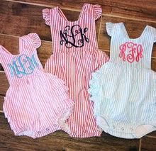 Load image into Gallery viewer, Seersucker Sunsuit