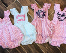 Load image into Gallery viewer, Seersucker Sunsuit