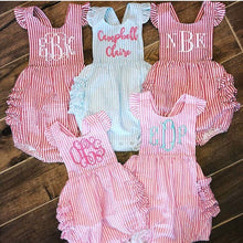 Load image into Gallery viewer, Seersucker Sunsuit