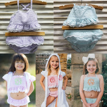 Load image into Gallery viewer, Girls Seersucker Bikini