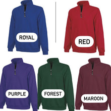 Load image into Gallery viewer, Adult 1/4 Zip Solid Sweatshirt