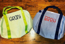 Load image into Gallery viewer, Seersucker Duffle Bag