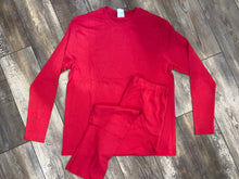 Load image into Gallery viewer, SALE Red Christmas PJ Set Top Adult M & Bottoms Adult L