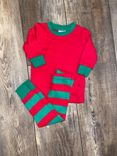 Load image into Gallery viewer, SALE Christmas Red/Green Stripe PJ Set 6m