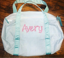 Load image into Gallery viewer, Seersucker Duffle Bag