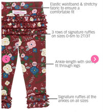 Load image into Gallery viewer, RuffleButts Budding Beauty Ruffle Leggings