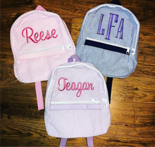 Load image into Gallery viewer, Seersucker Backpacks