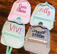 Load image into Gallery viewer, Seersucker Backpacks