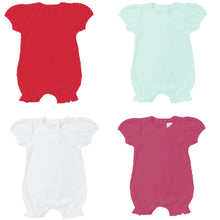 Load image into Gallery viewer, Girls Short Sleeve Ruffle Romper