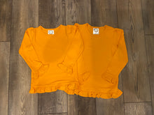 Load image into Gallery viewer, SALE Long Sleeve Orange Ruffle T 4T