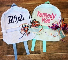 Load image into Gallery viewer, Seersucker Backpacks