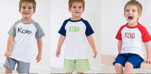 Load image into Gallery viewer, Boys Knit Summer Set w/ Raglan T
