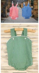 Boys Seersucker/Gingham Sunsuit