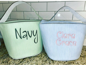 Seersucker/Gingham Easter Baskets