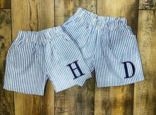 Load image into Gallery viewer, Boys Seersucker/Gingham Shorts w/ MONOGRAM
