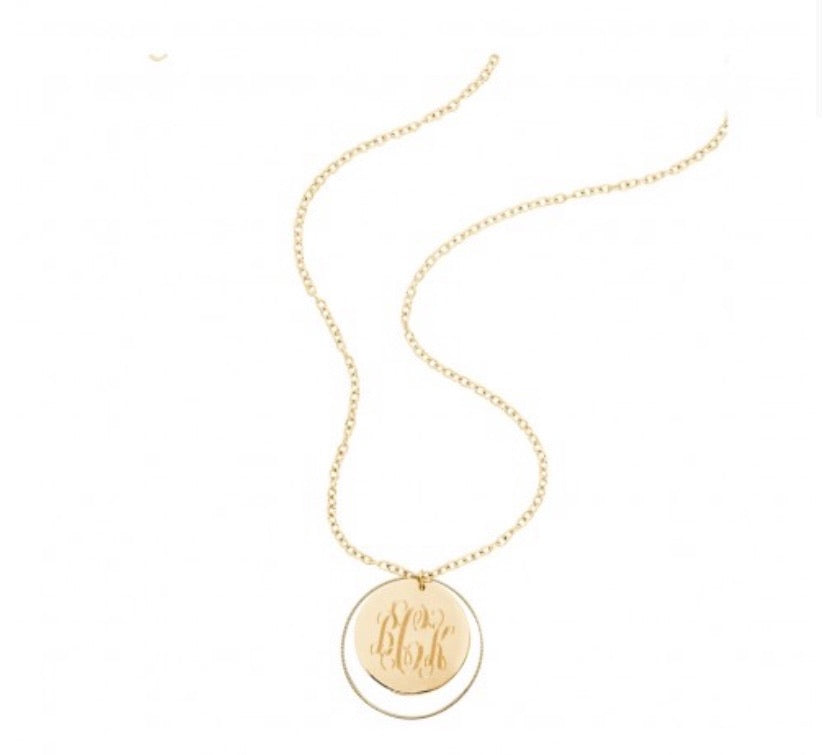 Hoop Monogram Necklace