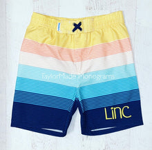 Load image into Gallery viewer, RuggedButts Island Stripe Swim Trunks
