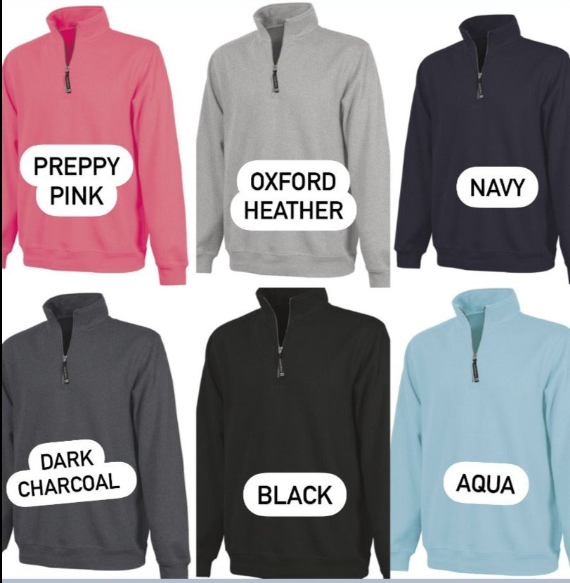 Adult 1/4 Zip Solid Sweatshirt