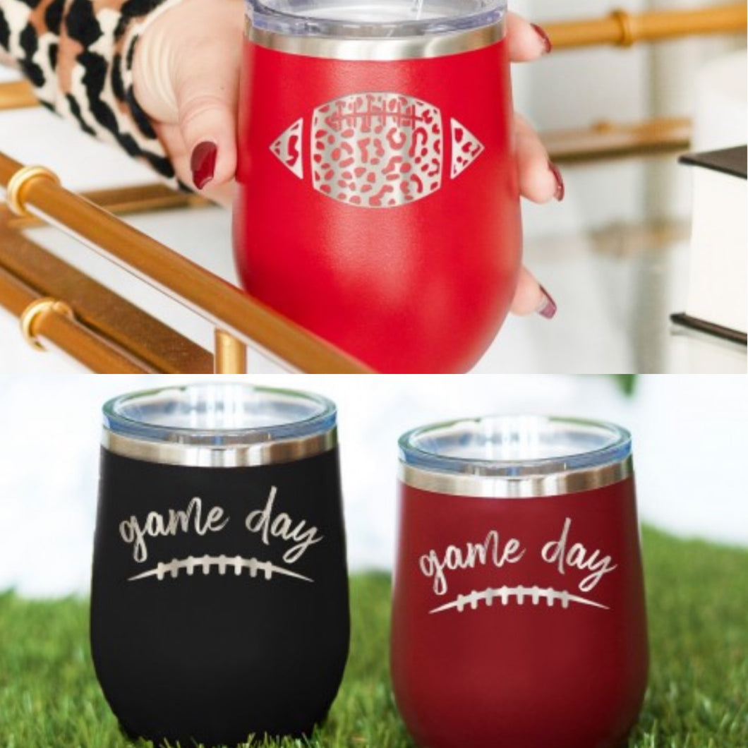 Football Game Day Insulated 12oz Tumbler